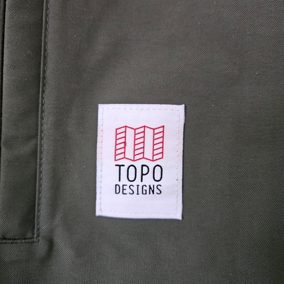 Topo Designs Olive Green Women's Tech Rain Coat Trench - Picture 10 of 13